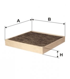 Фільтр салону K1089A/ вугільний (вир-во WIX-FILTERS) WIX FILTERS WP9107