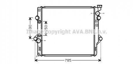 Радиатор охлаждения Toyota Land Cruiser 4.0 03- AVA COOLING TO2367