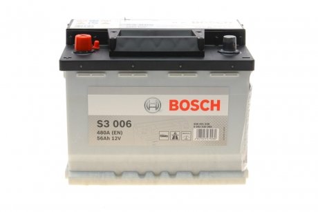 Акумуляторна батарея 56Ah/480A (242x175x190/+L/B13) BOSCH 0092S30060 (фото 1)