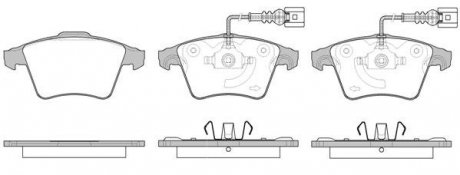 Колодки тормозные (передние) VW Touareg 02-10 REMSA 1045.22 (фото 1)