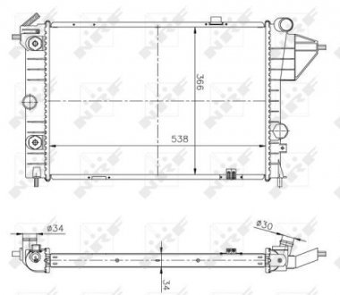 Радіатор охолодження двигуна OPEL VECTRA NRF 513508A (фото 1)