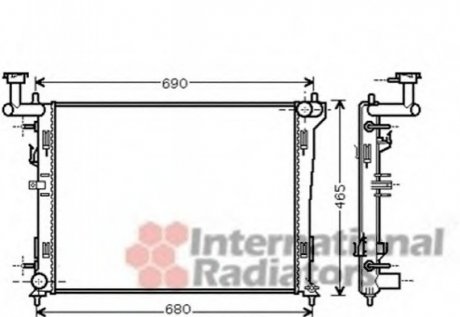 Радиатор охлаждения Hyundai I30 1.4-2.0 07-12 Van Wezel 82002180 (фото 1)