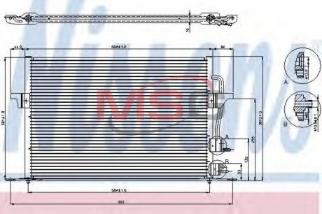 Конденсатор кондиціонера FORD (вир-во) NISSENS 94308