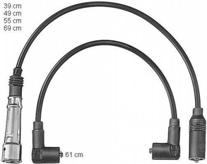 Провода зажигания VW Caddy II 1.6 95-00 (к-кт) CHAMPION CLS099 (фото 1)