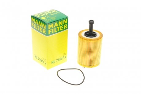 Фильтр масляный VW T5/Caddy III 03- (-FILTER) MANN HU719/7X (фото 1)