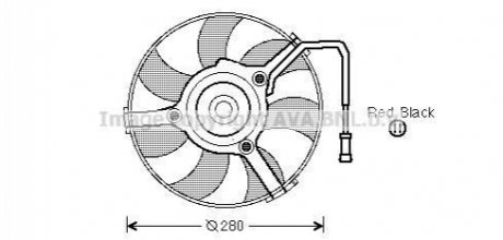 Вентилятор радиатора (электрический) Audi A6/VW Passat 1.6-3.0 97-05 AVA COOLING AI7504