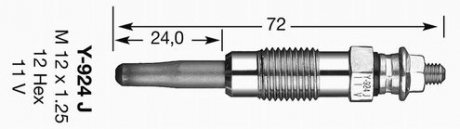 Свеча накала NGK 7906