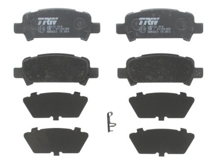 Колодки тормозные (задние) Subaru Forester 98-08/Impreza 00-09/Legacy II/III 94-03/Outback 00-03 TRW GDB3223 (фото 1)