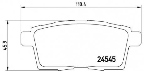 Колодки тормозные (задние) Mazda CX-7 06-14/CX-9 07- BREMBO P49041 (фото 1)