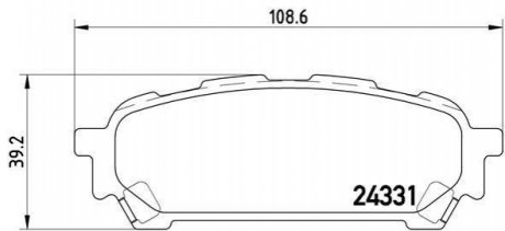 Колодки тормозные (задние) Subaru Impreza 99-07 BREMBO P78014