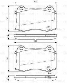 Колодки тормозные (передние) Subaru Forester 02-/Impreza 00-/Legacy 03-14/Outback 03- BOSCH 0986494310
