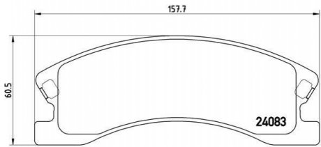 Колодки тормозные (передние) Jeep Grand Cherokee II 99-05 BREMBO P37008 (фото 1)