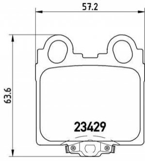 Колодки тормозные задние Lexus GS/IS 97- BREMBO P83045 (фото 1)