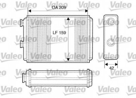 Радиатор печки Fiat Doblo 01- Valeo 812280 (фото 1)