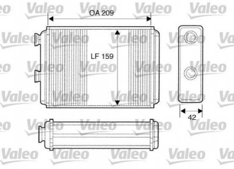 Радиатор печки Fiat Doblo 01- Valeo 812280