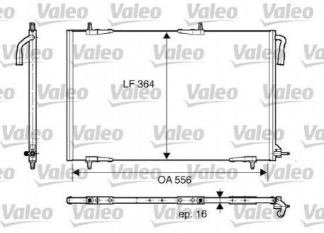 Радиатор кондиционера Peugeot 1.1-2.0 00- Valeo 818000 (фото 1)