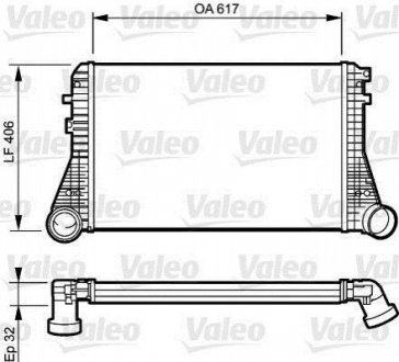 Радиатор интеркулера VW Caddy 1.9 TDI Valeo 818795 (фото 1)