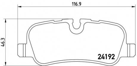 Колодки тормозные (задние) Land Rover Discovery III/IV 04-18/Range Rover 02-13 BREMBO P44019 (фото 1)