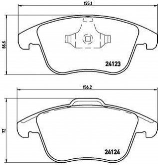 Колодки тормозные (передние) Land Rover Freelander 06-14/Range Rover 11-19 BREMBO P44020