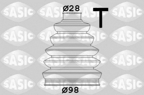Пыльник шруса (наружный) VW T5 2.0/1.9TDI 03- (28x98x123) (к-кт) SASIC 1906028 (фото 1)