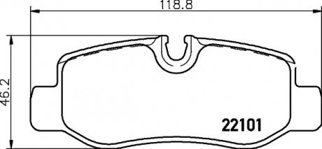 Колодки тормозные (задние) MB Vito (W447) 14- BREMBO P50126