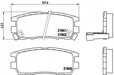 Колодки тормозные (задние) Mitsubishi Pajero 90-01/ L400 94-05 BREMBO P54018