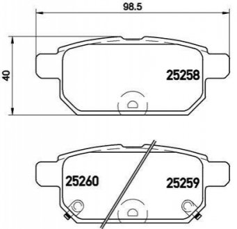 Колодки тормозные (задние) Suzuki Vitara III 15-/SX4 S-cross 13-/Swift IV 10-/Baleno 16- BREMBO P79029