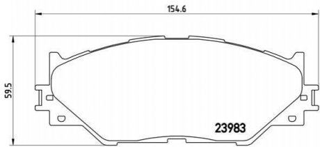 Колодки тормозные (передние) Lexus IS 05- BREMBO P83074