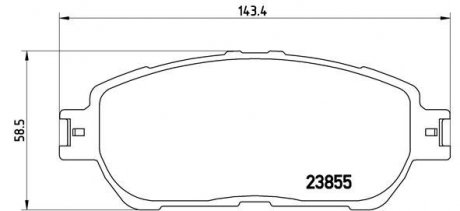 Колодки тормозные (передние) Toyota Camry/Lexus ES 01-08 BREMBO P83105
