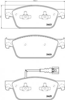 Колодки тормозные (передние) VW T5 03-15/T6 15- (Ate - Teves)/ BREMBO P85141