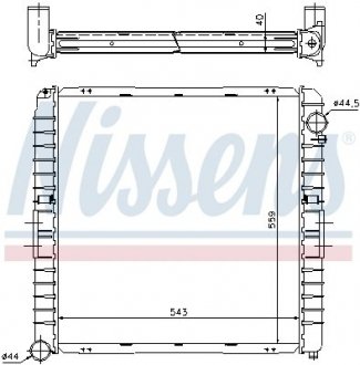 Радіатор системи охолодження NISSENS 62345A