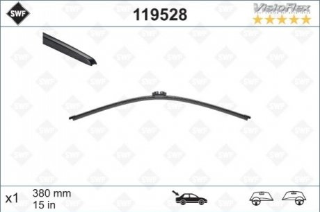 Щетка стеклоочистителя (задняя) (380mm) Audi A1/A4/Q7 10- SWF 119528 (фото 1)