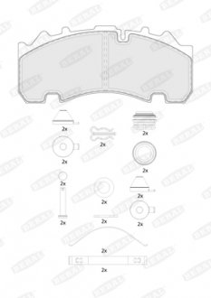 Колодки тормозные (передние/задние) BPW SKH 97- (с датчиками) BERAL BCV29265TK