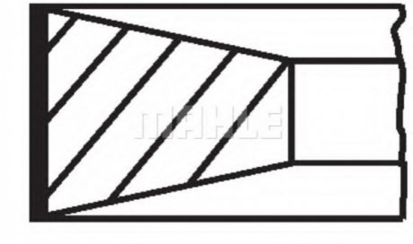 Кільця поршневі (1cyl) MAN D0824 LF/D0826 LF 108.0 (3/2.5/4) MAHLE / KNECHT 227 33 N0