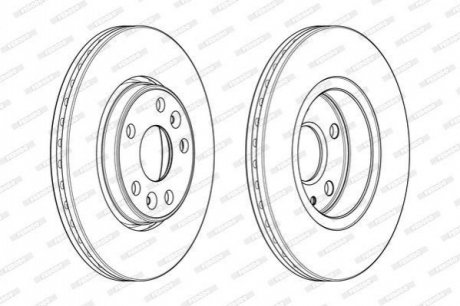 Диск тормозной (передний) Renault Kangoo 08-/Zoe 12-/Clio IV 13- (258x22) FERODO DDF1978C