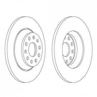 Диск тормозной (задний) VW Golf VII 12-/Passat 14- (300x12) FERODO DDF2506C