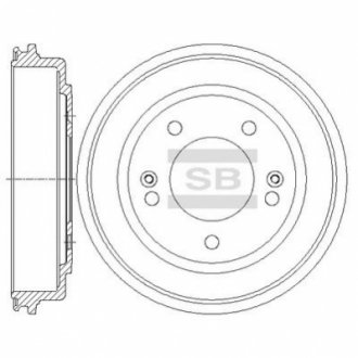 Гальмівний барабан Hi-Q (SANGSIN) SD1097