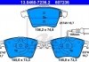 Комплект гальмівних колодок, дискове гальмо ATE 13.0460-7236.2 (фото 1)