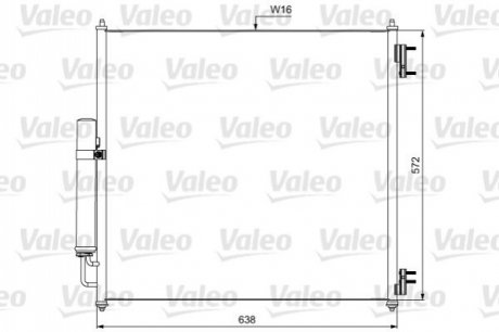 Радиатор кондиционера Land Rover Defender/Discovery/Range 3.0-5.0 12- Valeo 814053 (фото 1)
