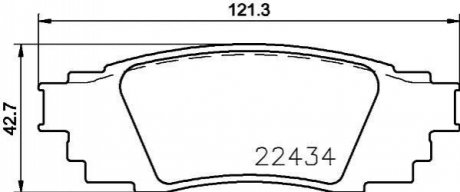 Колодки тормозные (задние) Toyota Camry 17-/Rav4/Lexus ES/UX 18-/RX 15- BREMBO P83160 (фото 1)