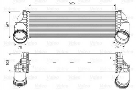 Радиатор интеркулера BMW (F16/F86)/ X5 (E70/F15/F85)/X6 (E71/E72) 2.0D/3.0D 07- Valeo 818562
