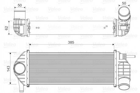 Радиатор интеркулера Renault Kangoo 1.5 dCi 08- Valeo 818584