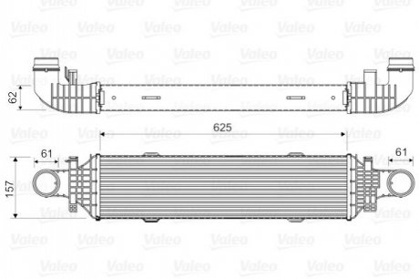Радиатор интеркулера MB C-class (W204)/E-class (W212) 08-16 (OM651/OM642/M274) Valeo 818631 (фото 1)