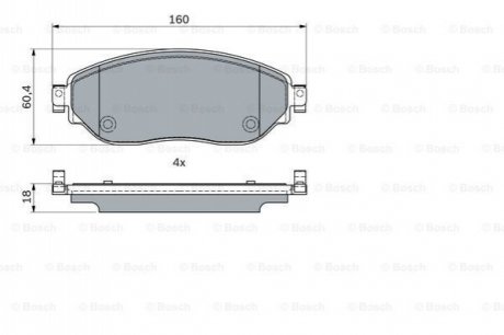 Колодки тормозные (передние) Renault Trafic III/Opel Vivaro B 14-/Nissan NV300/Fiat Talento 16- BOSCH 0986494741