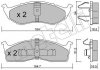 Колодки тормозные (передние) Chrysler Neon 94-06/Voyager/Grand Voyager III/Dodge Caravan 95-01 Metelli 22-0356-0 (фото 1)