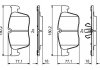 Колодки гальмівні (передні) Land Rover Range Rover Velar/Jaguar XE/XF/I-Peace 2.0/3.0 15- BOSCH 0 986 494 829 (фото 2)