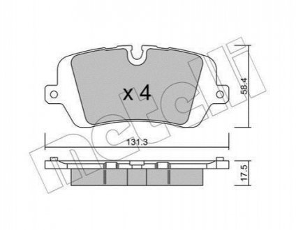 Колодки тормозные (задние) Land Rover Range Rover 12-/Defender 19-/Discovery V 16- Metelli 22-1025-0