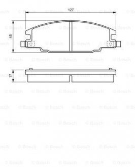Колодки гальмівні (передні) Isuzu Trooper/Opel Frontera 84-98 BOSCH 0 986 460 960