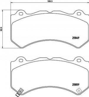 Колодки тормозные (передние) Jeep Grand Cherokee 06- TEXTAR 2584901