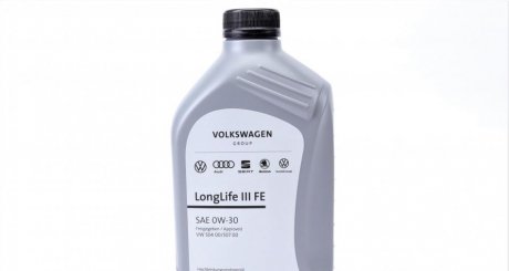 Олива 0W30 LongLife III FE (1л) VW504.00/507.00 VAG GS55545M2 (фото 1)